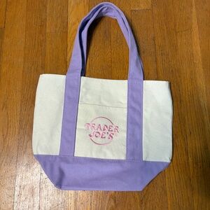 Trader Joe’s Mini Canvas Tote, Lavender Purple